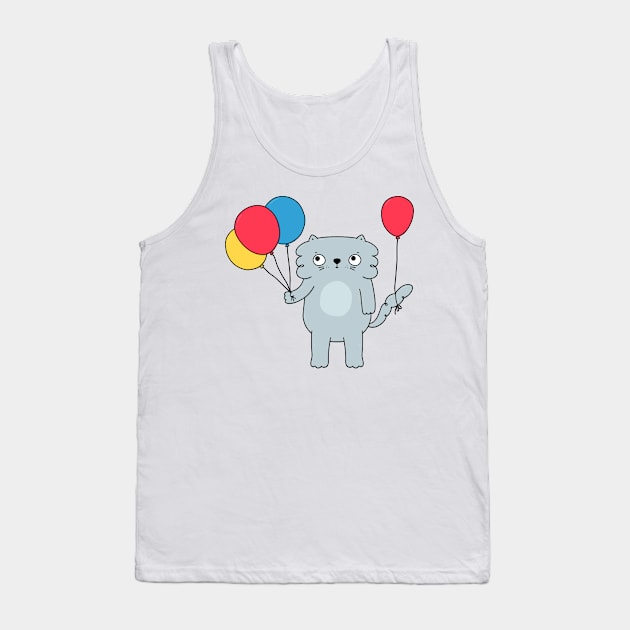 Balloon cat Tank Top by rafs84